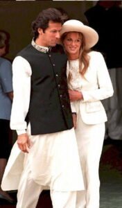 جمائمہ گولڈ سمتھ اور عمران خان کی شادی 1995 میں ہوئی تھی (فوٹو: اے ایف پی)
